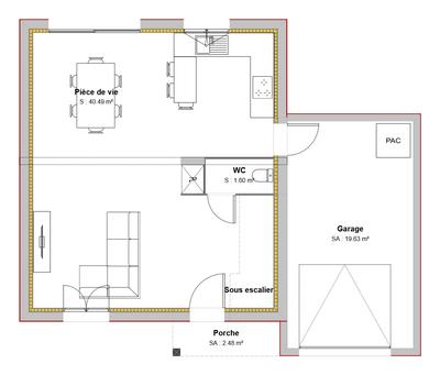 Maison - 90 m² - 4 pièces