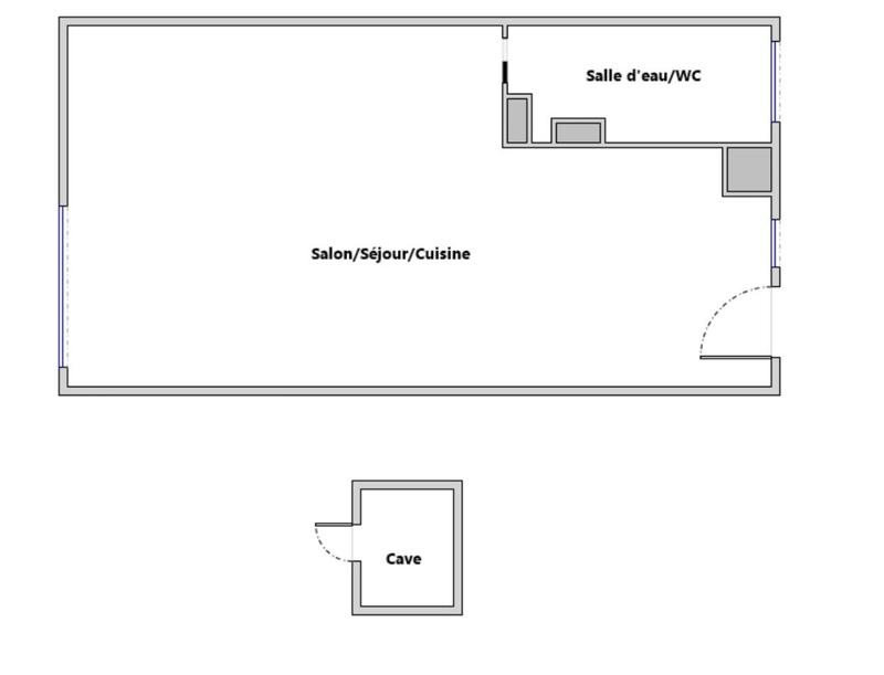 Studio - 27 m² - 1 pièce