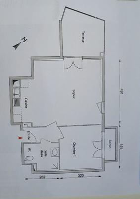 Appartement - 48 m² - 2 pièces