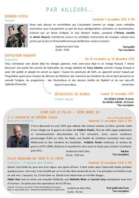 Programme médiathèque Novembre