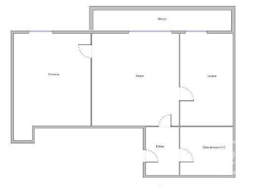 Appartement - 43 m² - 2 pièces