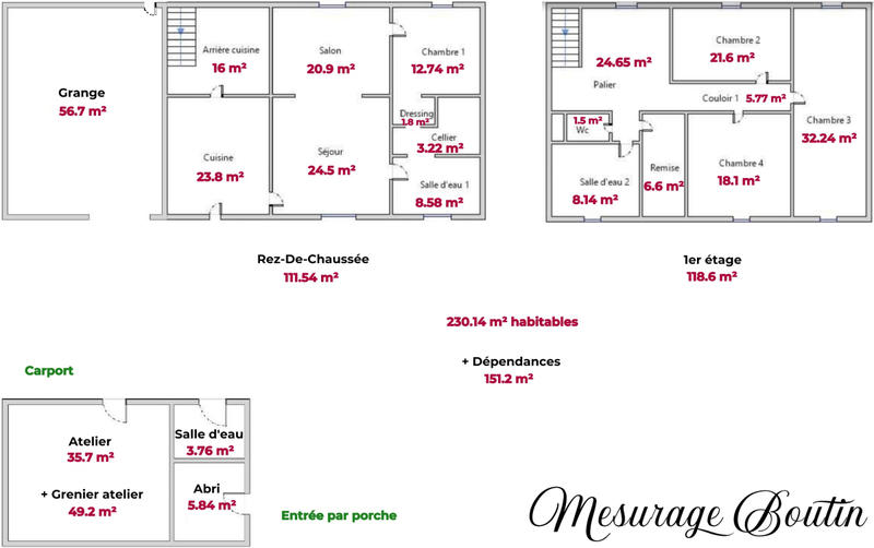 Longère - 230 m² - 7 pièces