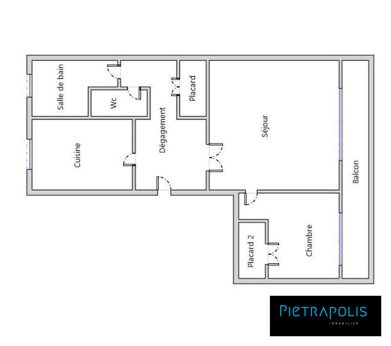 Appartement - 56 m² - 2 pièces
