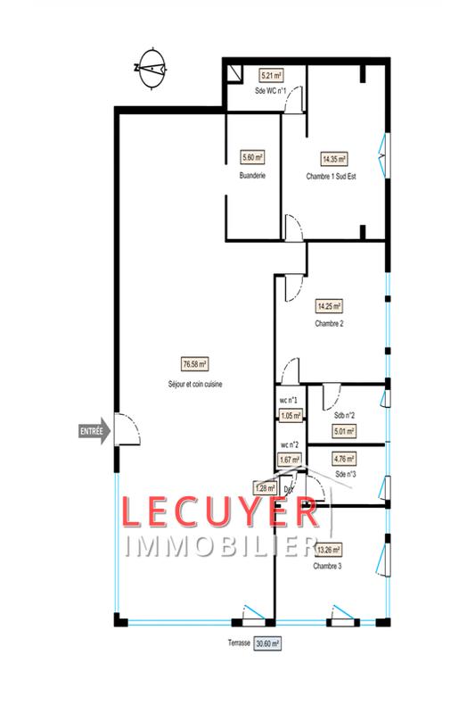 Appartement - 143 m² - 4 pièces