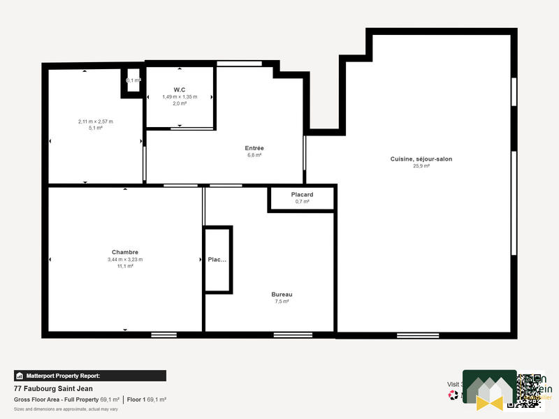 Appartement - 60 m² - 3 pièces