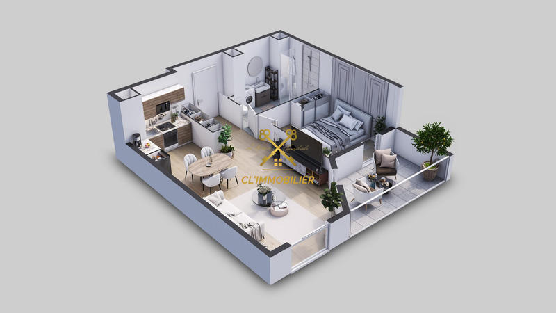 Appartement - 51 m² - 2 pièces