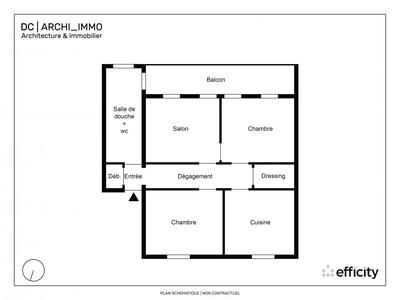 Appartement - 80 m² - 3 pièces