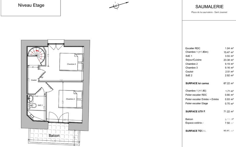 Maison de village - 67 m² - 4 pièces