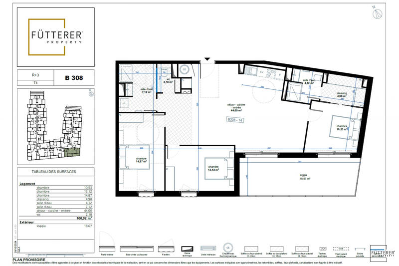 Appartement - 101 m² - 4 pièces