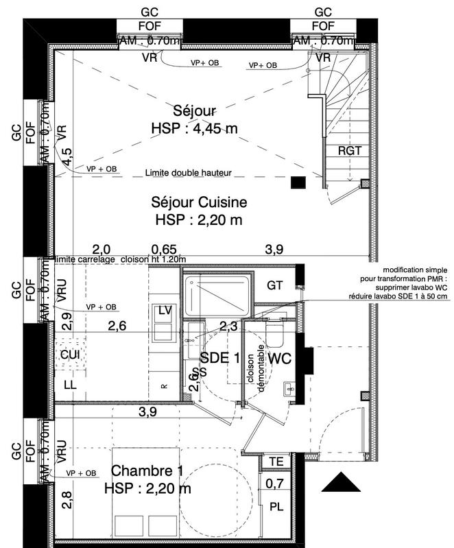 Loft - 100 m² - 4 pièces