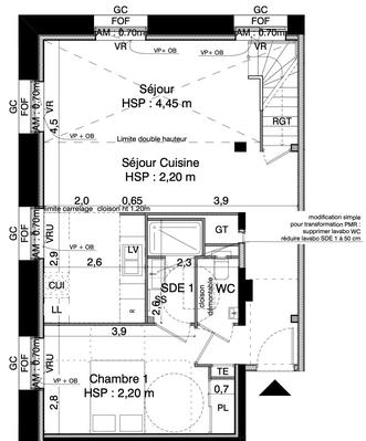 Loft - 100 m² - 4 pièces