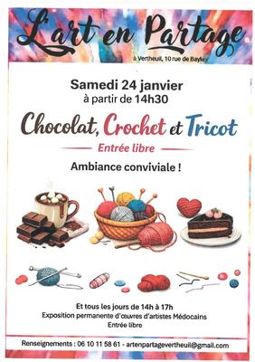 Après-midi "chocolat chaud, crochet et tricot"
