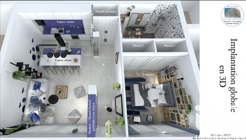 Appartement - 43 m² - 2 pièces