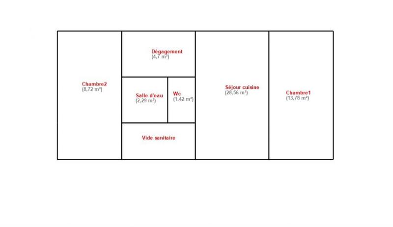 Maison ancienne - 59 m² - 3 pièces