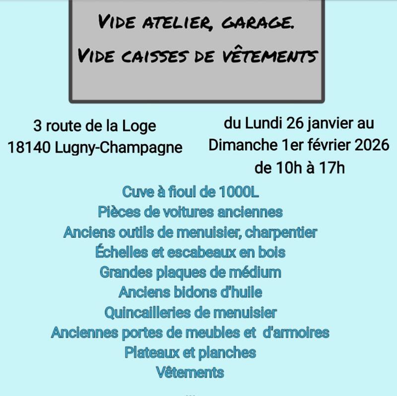 Vide atelier - garage