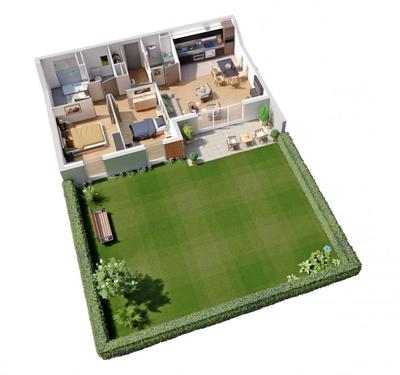 Appartement - 70 m² - 3 pièces