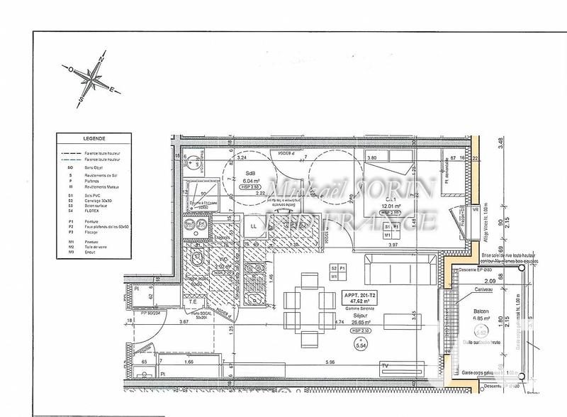 Appartement - 47 m² - 2 pièces