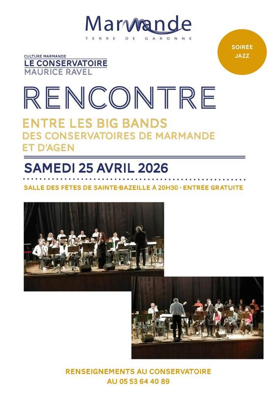 Soirée Jazz - Rencontre Big Band des conservatoires de Marmande et d'Agen