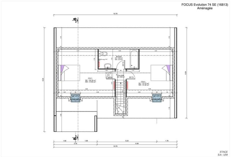Maison - 74 m² - 3 pièces