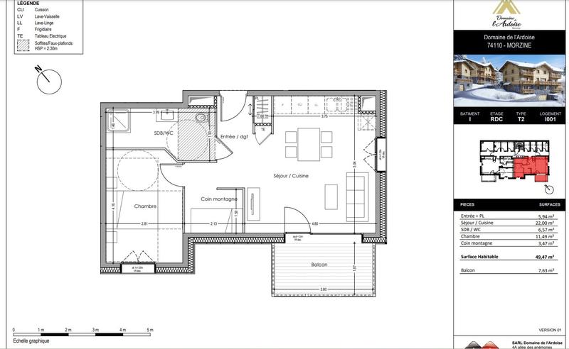 Appartement - 50 m² - 3 pièces