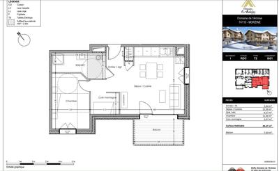 Appartement - 50 m² - 3 pièces