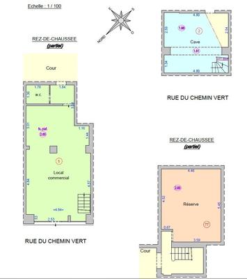 Magasins - 83 m²