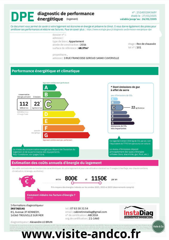 Appartement - 68 m² - 3 pièces
