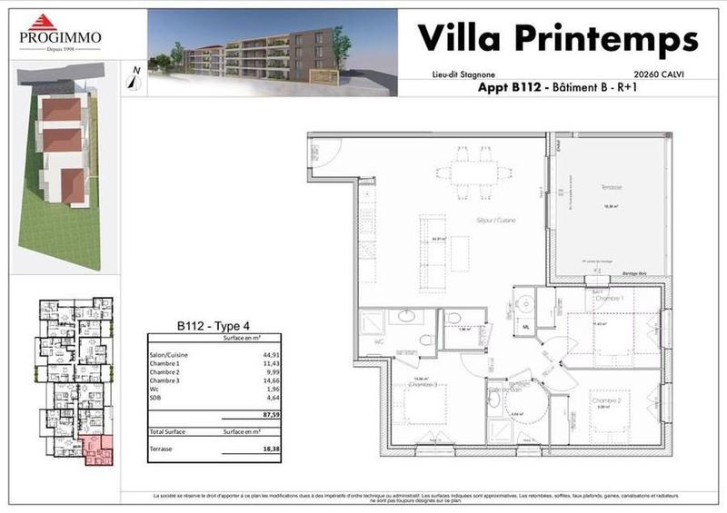 Appartement - 87 m² - 4 pièces