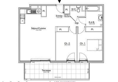 Appartement - 67 m² - 3 pièces