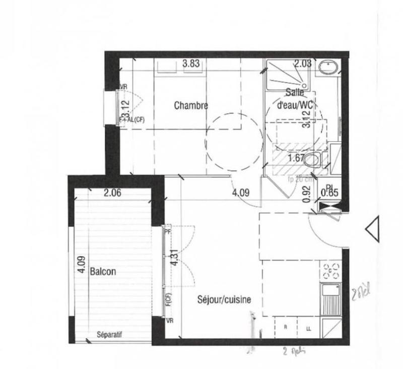 Appartement - 37 m² - 2 pièces