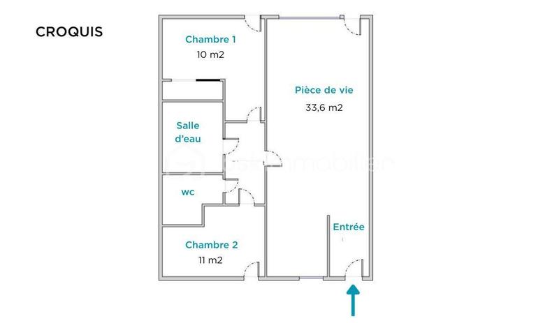 Maison - 67 m² - 3 pièces