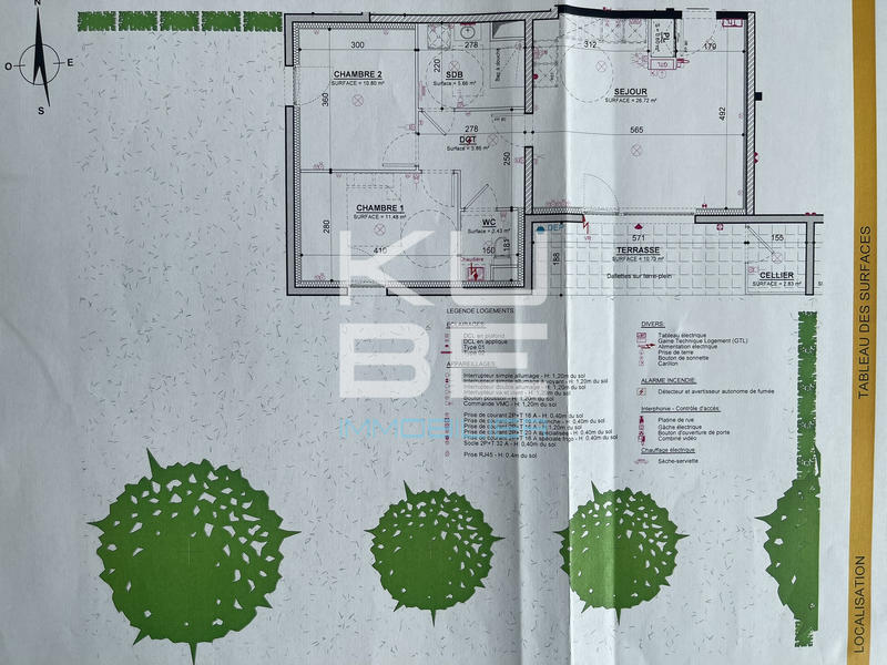 Appartement - 63 m² - 3 pièces