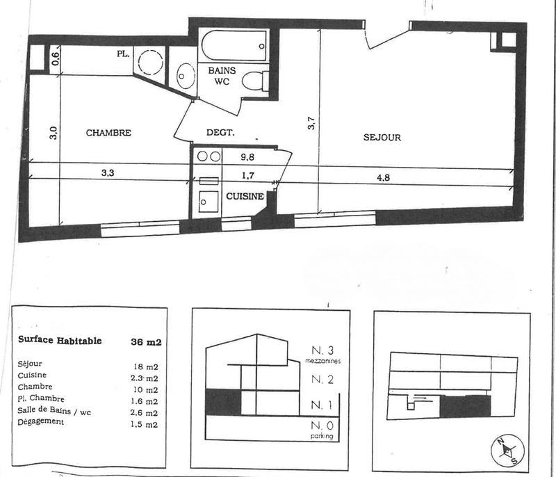 Appartement - 36 m² - 2 pièces