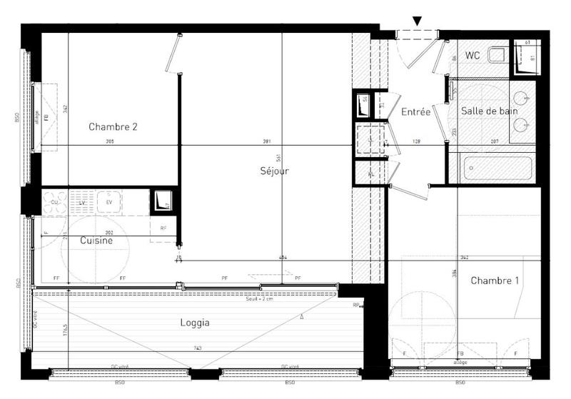 Appartement - 64 m² - 3 pièces