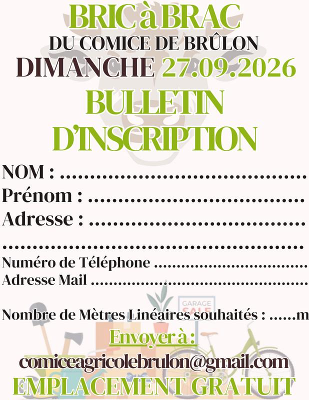 Bric à brac du comice agricole