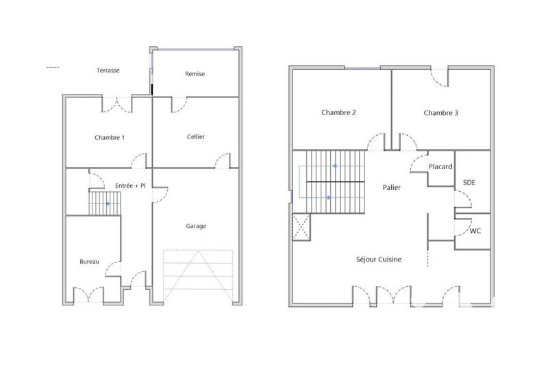Maison de ville - 80 m² - 4 pièces