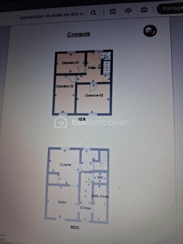 Maison de village - 75 m² - 5 pièces