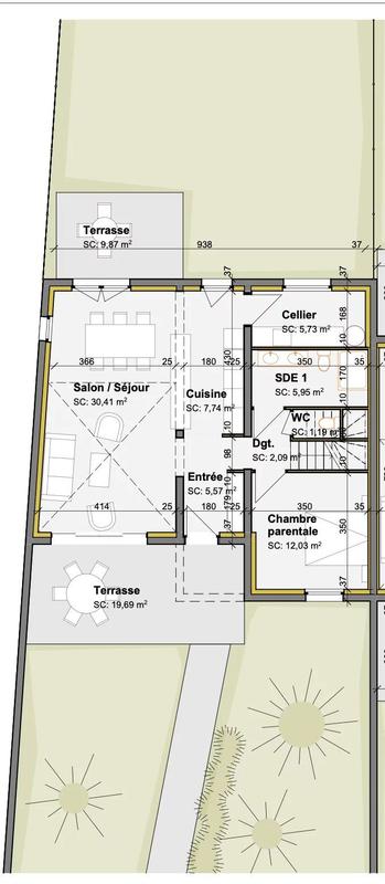 Maison - 115 m² - 5 pièces