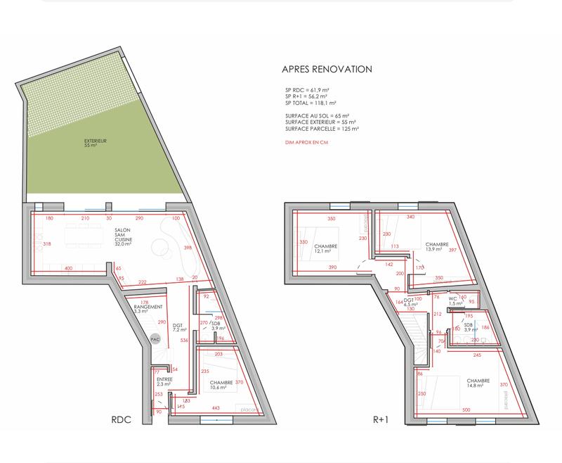 Maison - 120 m² - 5 pièces