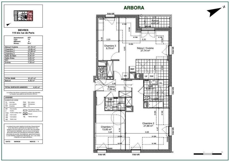 Appartement - 92 m² - 4 pièces