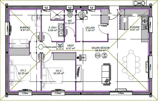 Maison - 88 m² - 4 pièces