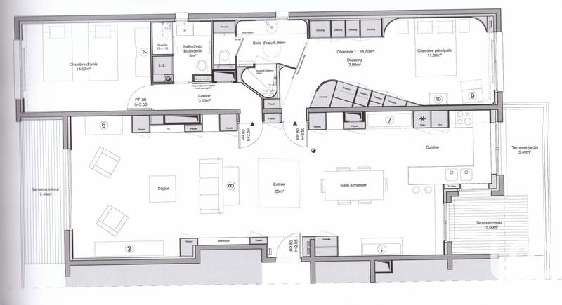 Appartement - 114 m² - 3 pièces