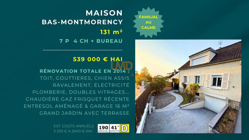 Maison - 131 m² - 7 pièces