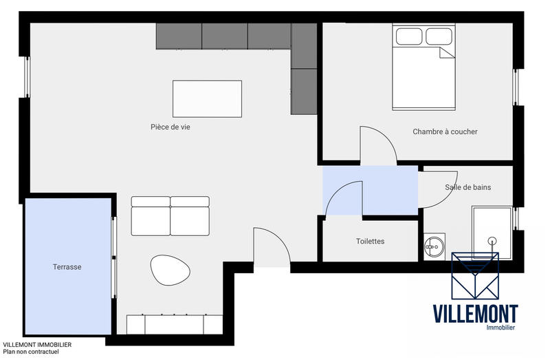 Appartement - 52 m² - 2 pièces