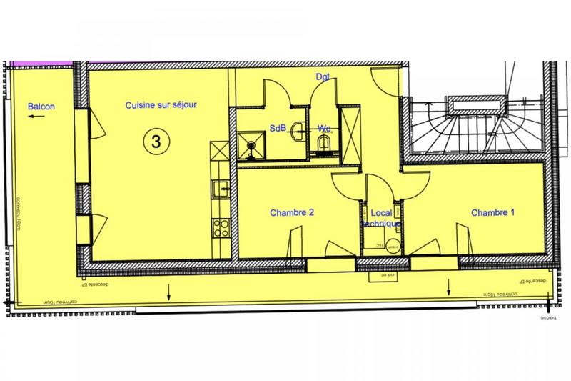 Appartement - 66 m² - 3 pièces