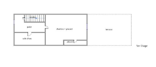 Maison de ville - 45 m² - 2 pièces