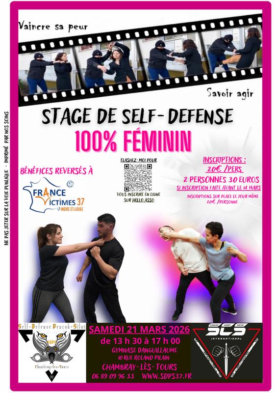 Stage annuel Self Defense 100% féminin de Sdps 37