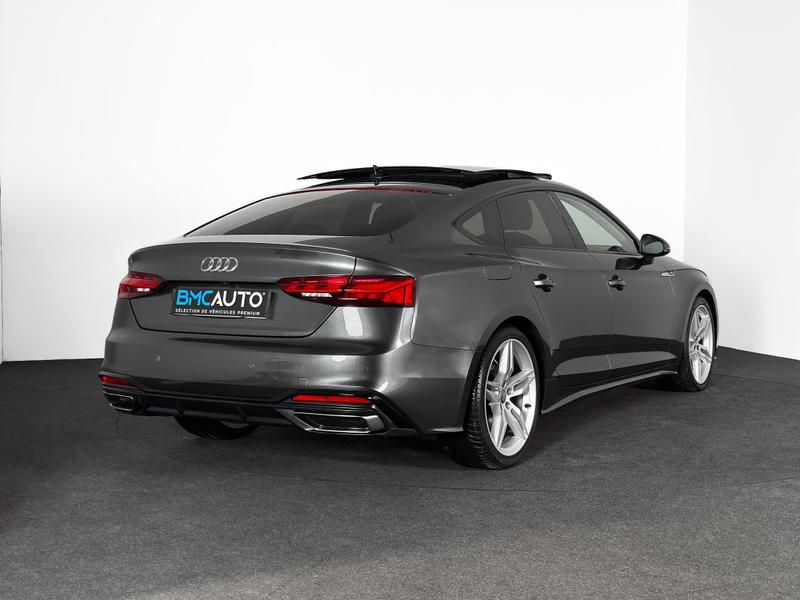 Audi A5 Sportback s-Line 35 Tdi 163ch s-Tronic Mhev Ja19p T.O Cuir Chauff Virtual Cockpit Camera Gps