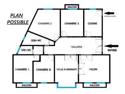 Appartement - 135 m² - 5 pièces