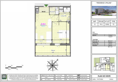 Appartement - 39 m² - 2 pièces